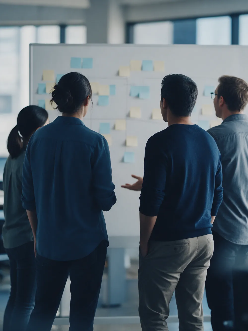Team working together to turn a delivery strategy into action