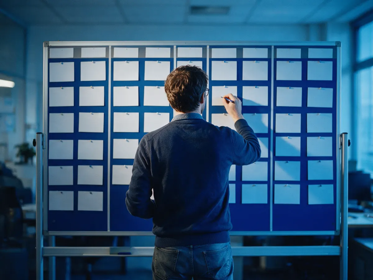 Test manager updating a planning board